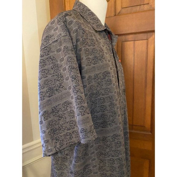 ECKO UNLTD Complex Silver Surfer Graphic Button Down Shirt XL Hip Hop Y2K- RARE - Picture 7 of 16